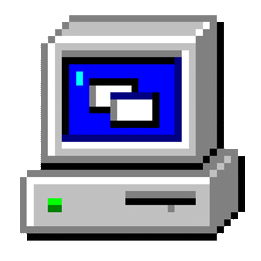A pixelated computer
